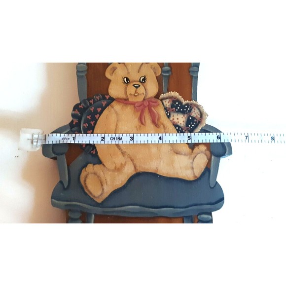 Bear Rocking Chair Multipurpose Coat Backpack Robe Hanger Hook Farmhouse Cottage - Picture 6 of 6